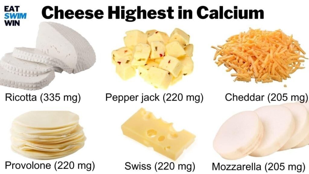 cheese highest in calcium